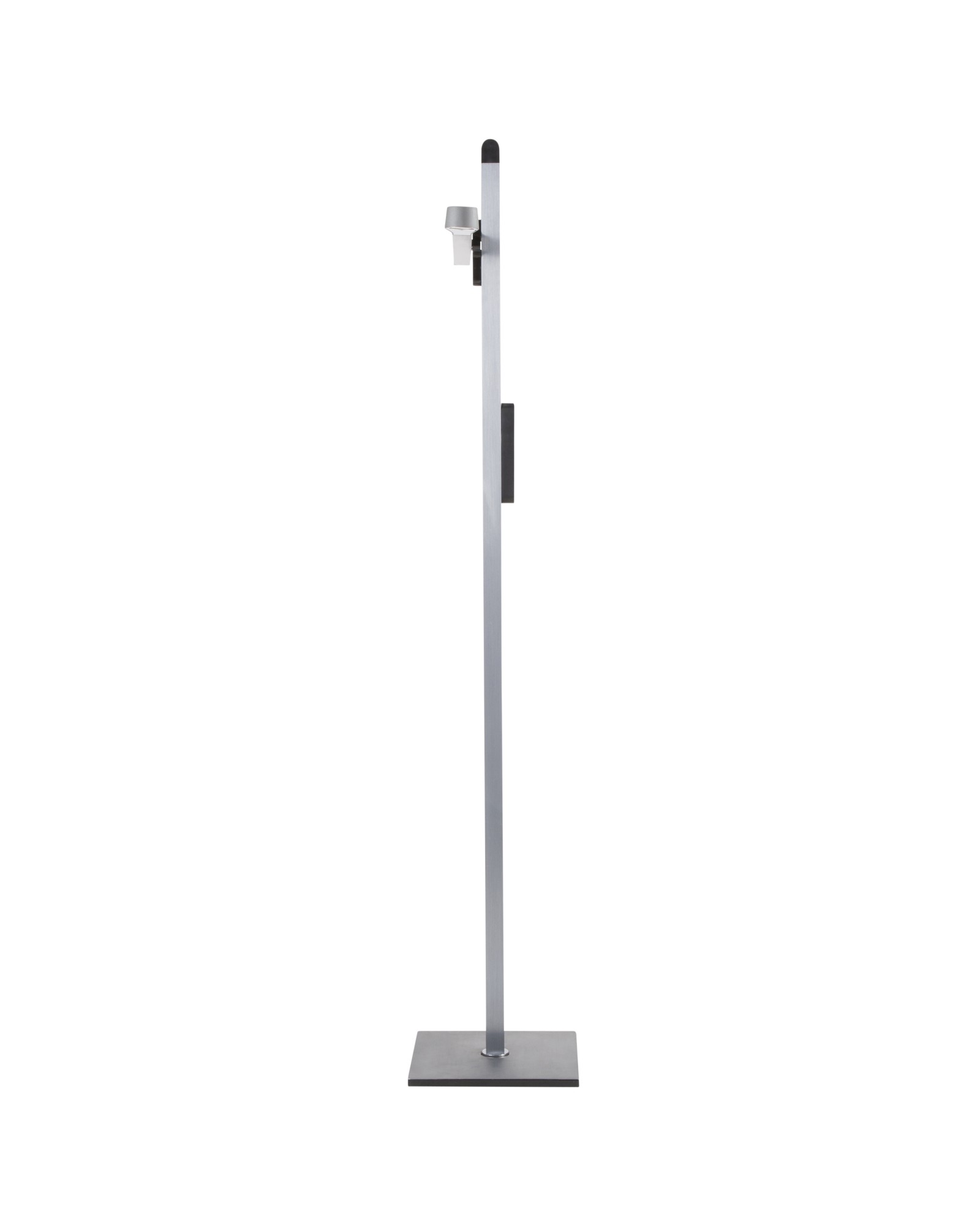 Spire Modern LED Adjustable Floor Lamp in Charcoal