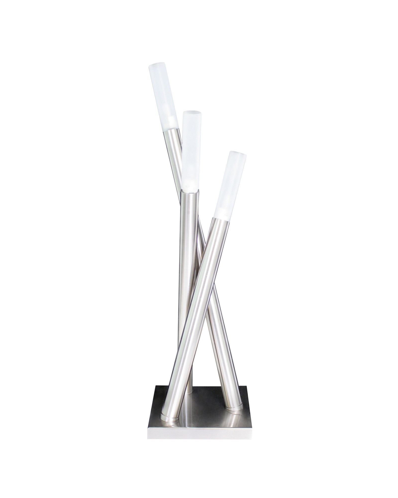 Icicle Contemporary Table Lamp in Brushed Nickel