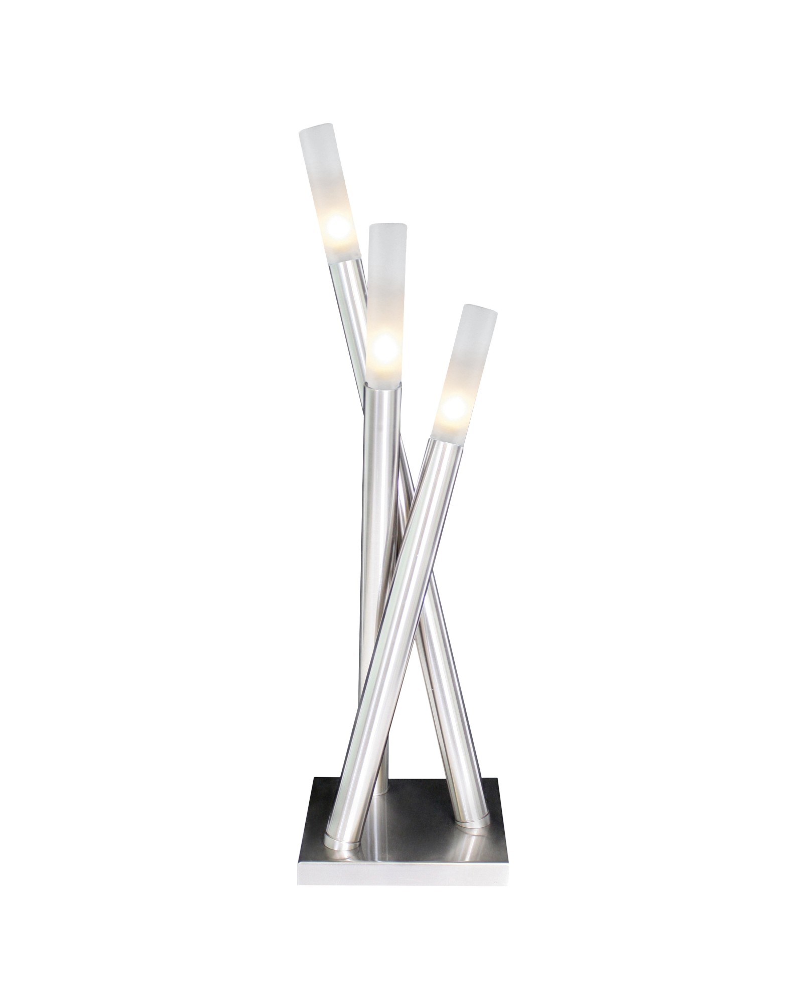 Icicle Contemporary Table Lamp in Brushed Nickel
