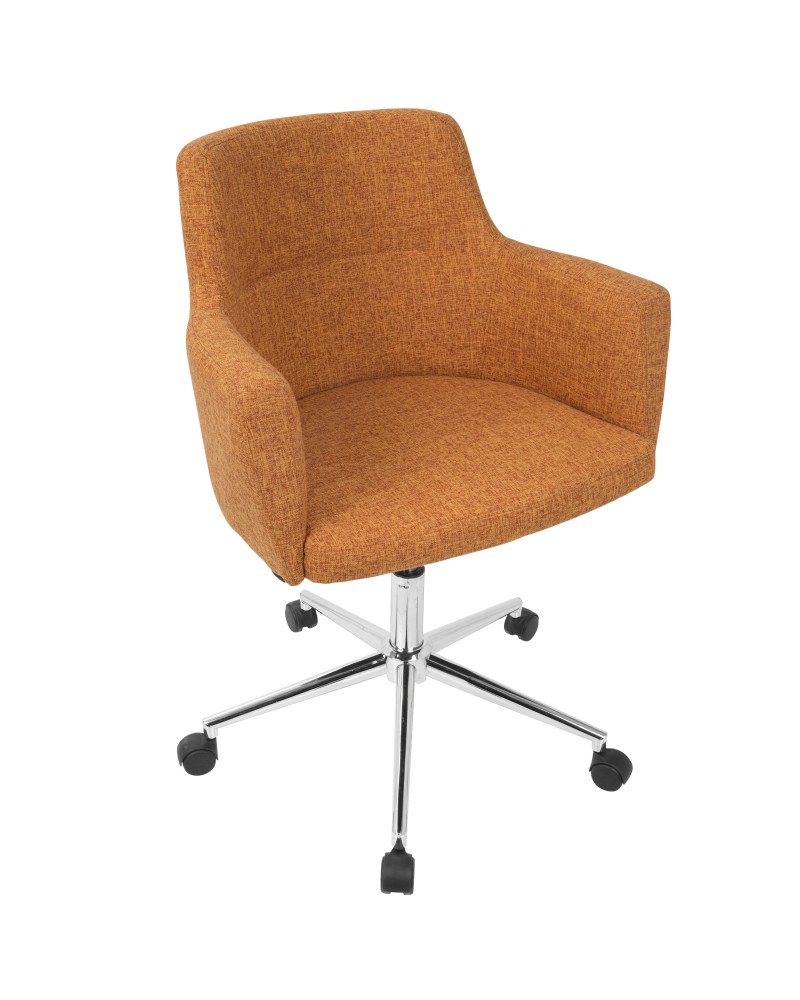 Andrew Contemporary Adjustable Office Chair in Orange