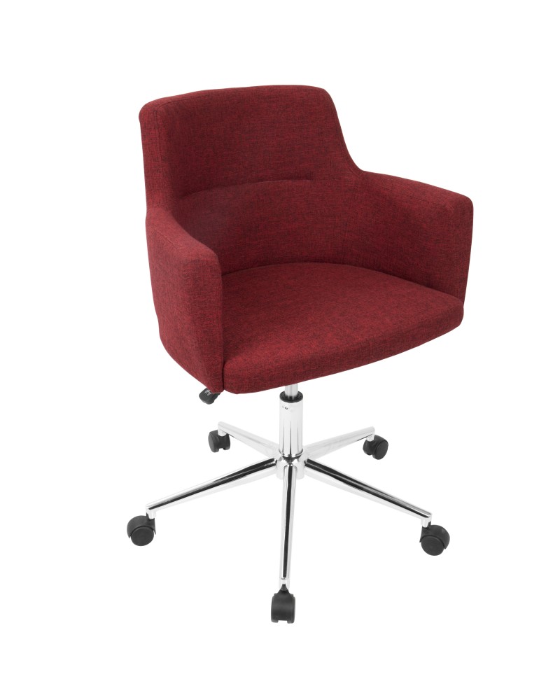 Andrew Contemporary Adjustable Office Chair in Red