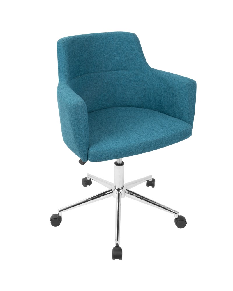 Andrew Contemporary Adjustable Office Chair in Teal