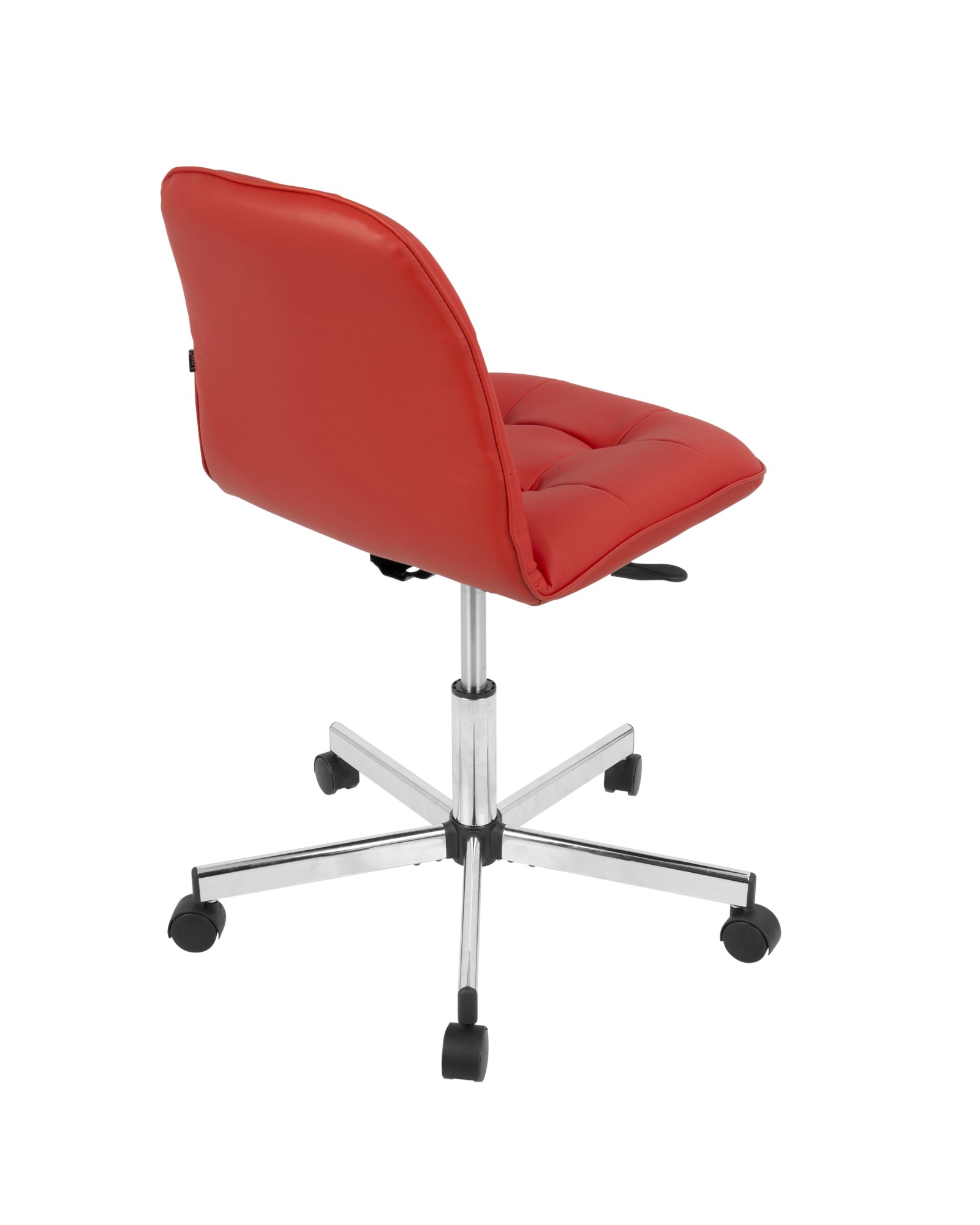 Cora Contemporary Task Chair in Red Faux Leather