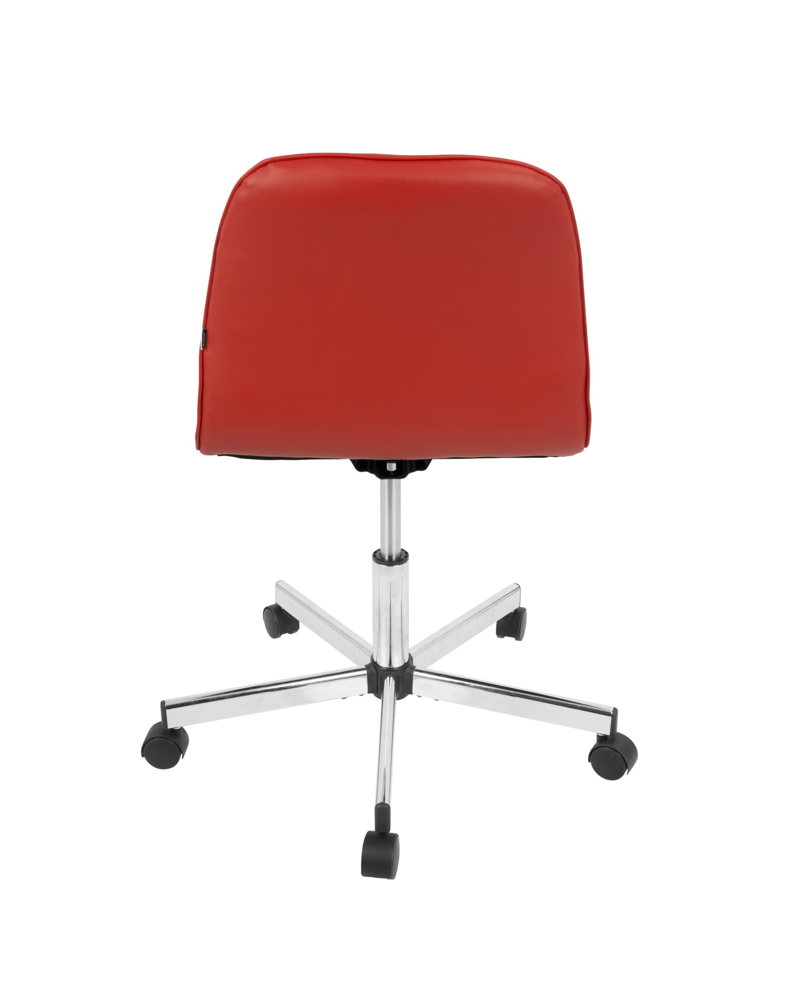 Cora Contemporary Task Chair in Red Faux Leather