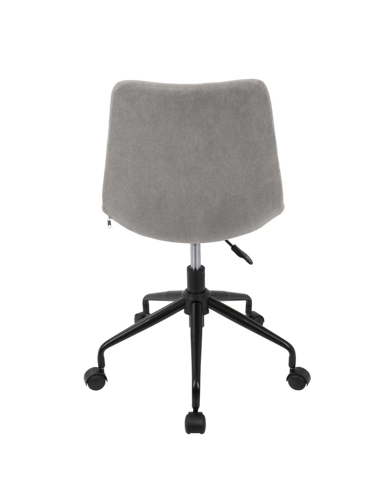 Orzo Height Adjustable Task Chair in Black with Blue Denim Fabric