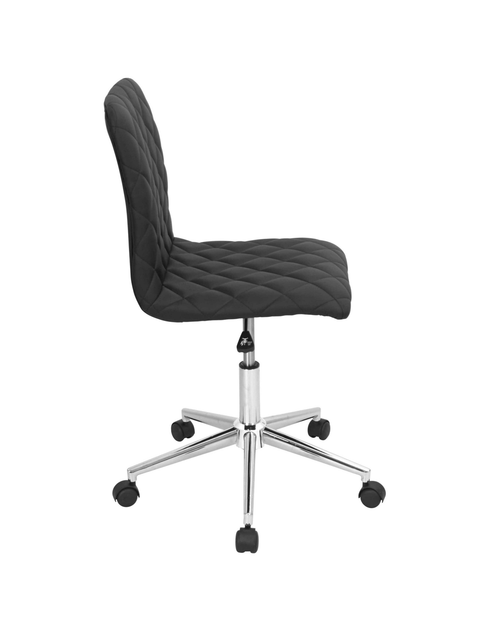 Caviar Contemporary Adjustable Office Chair in Black Faux Leather