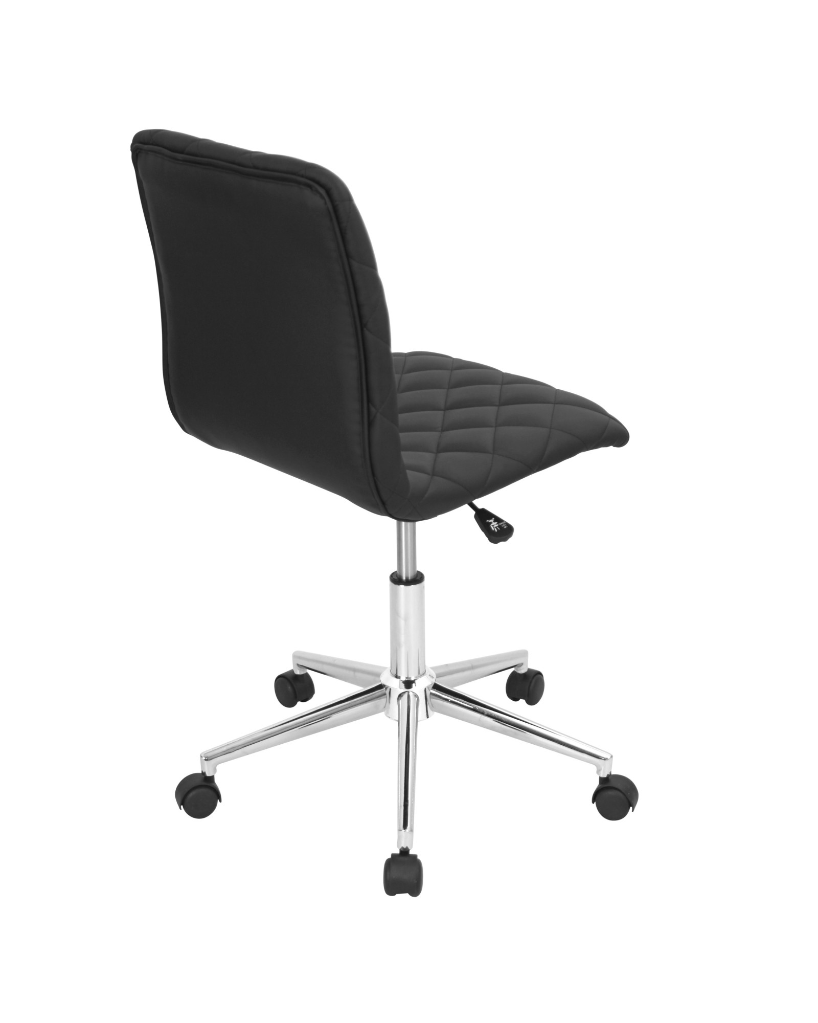Caviar Contemporary Adjustable Office Chair in Black Faux Leather
