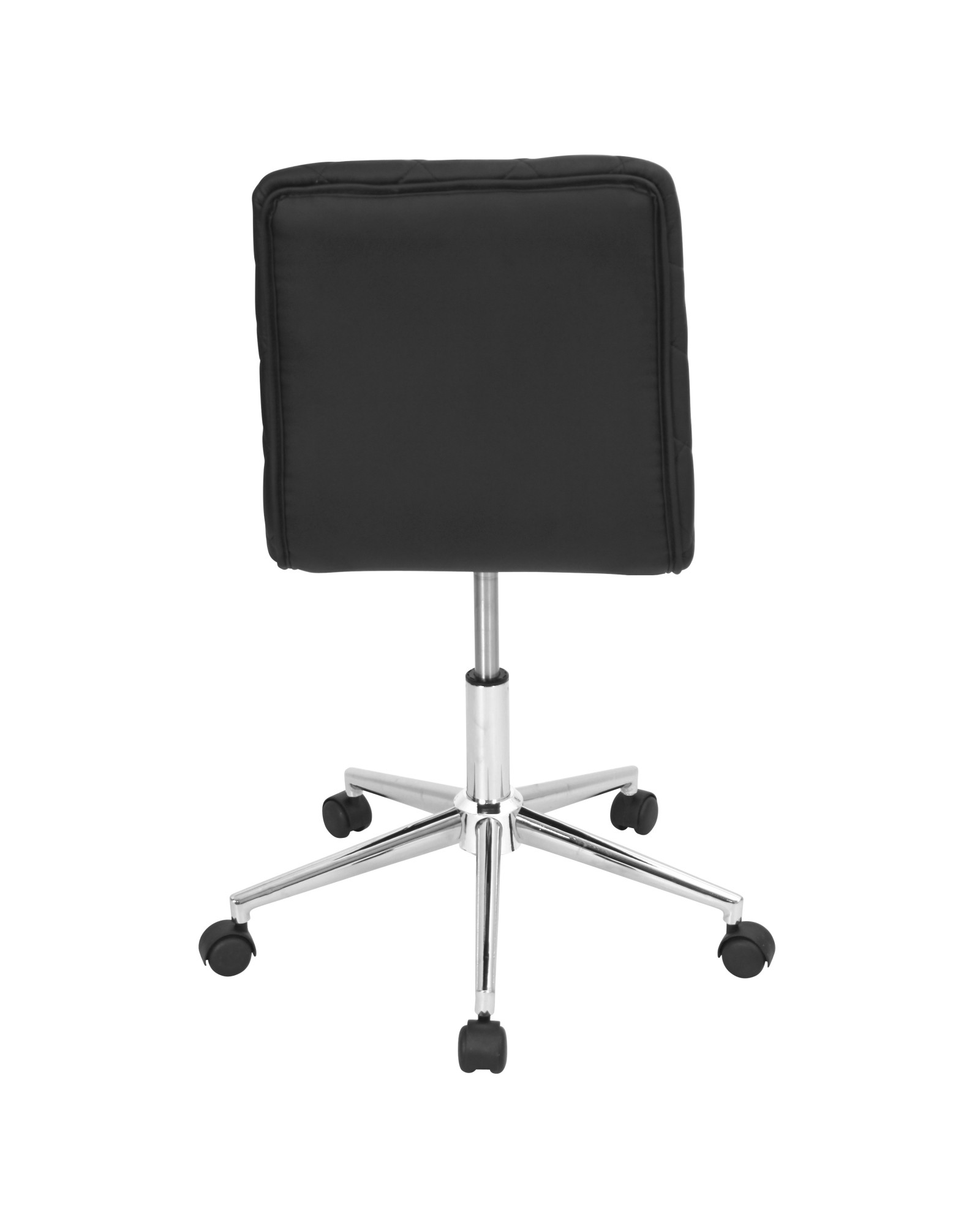 Caviar Contemporary Adjustable Office Chair in Black Faux Leather