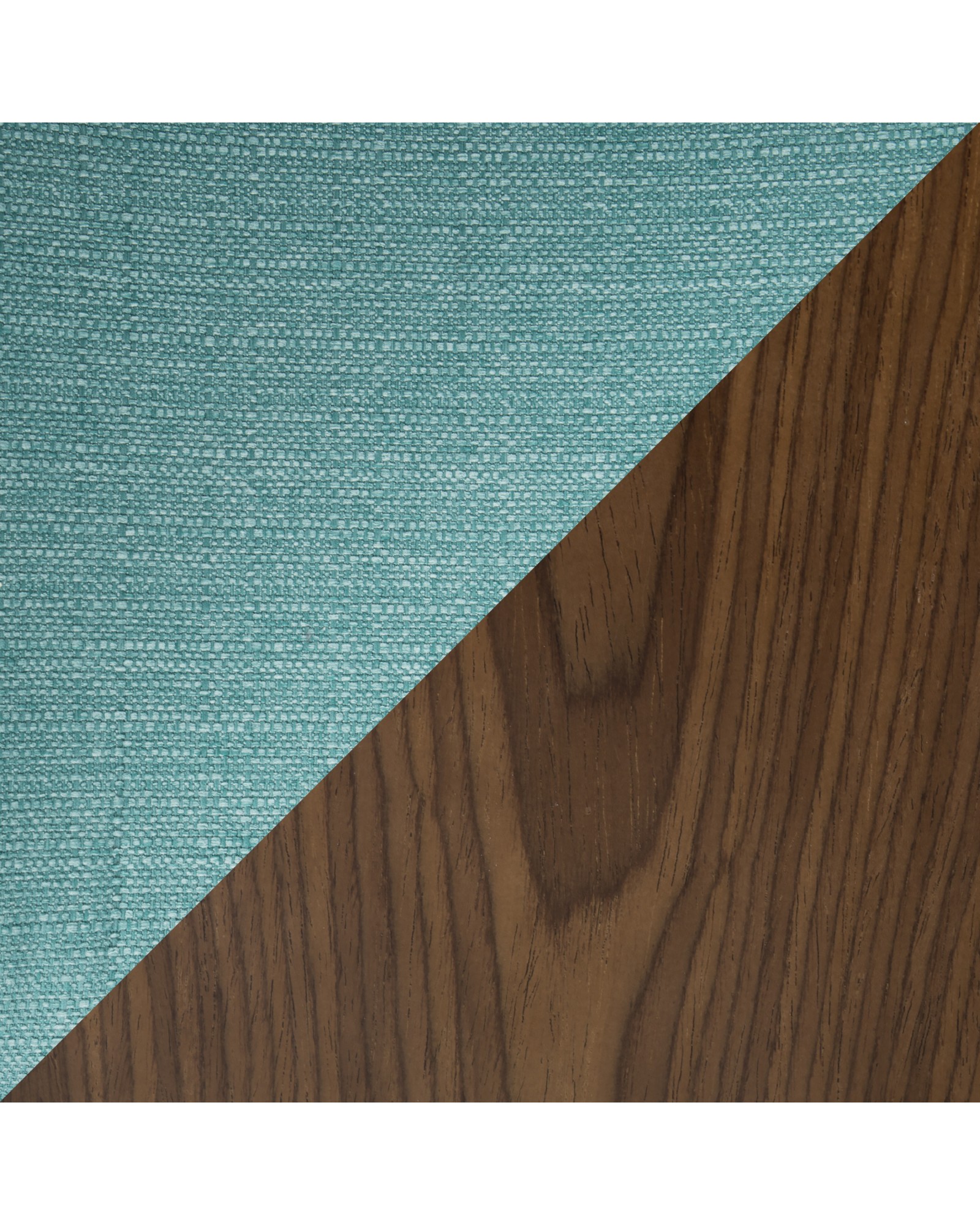 Curvo Mid-Century Modern Office Chair in Walnut and Teal