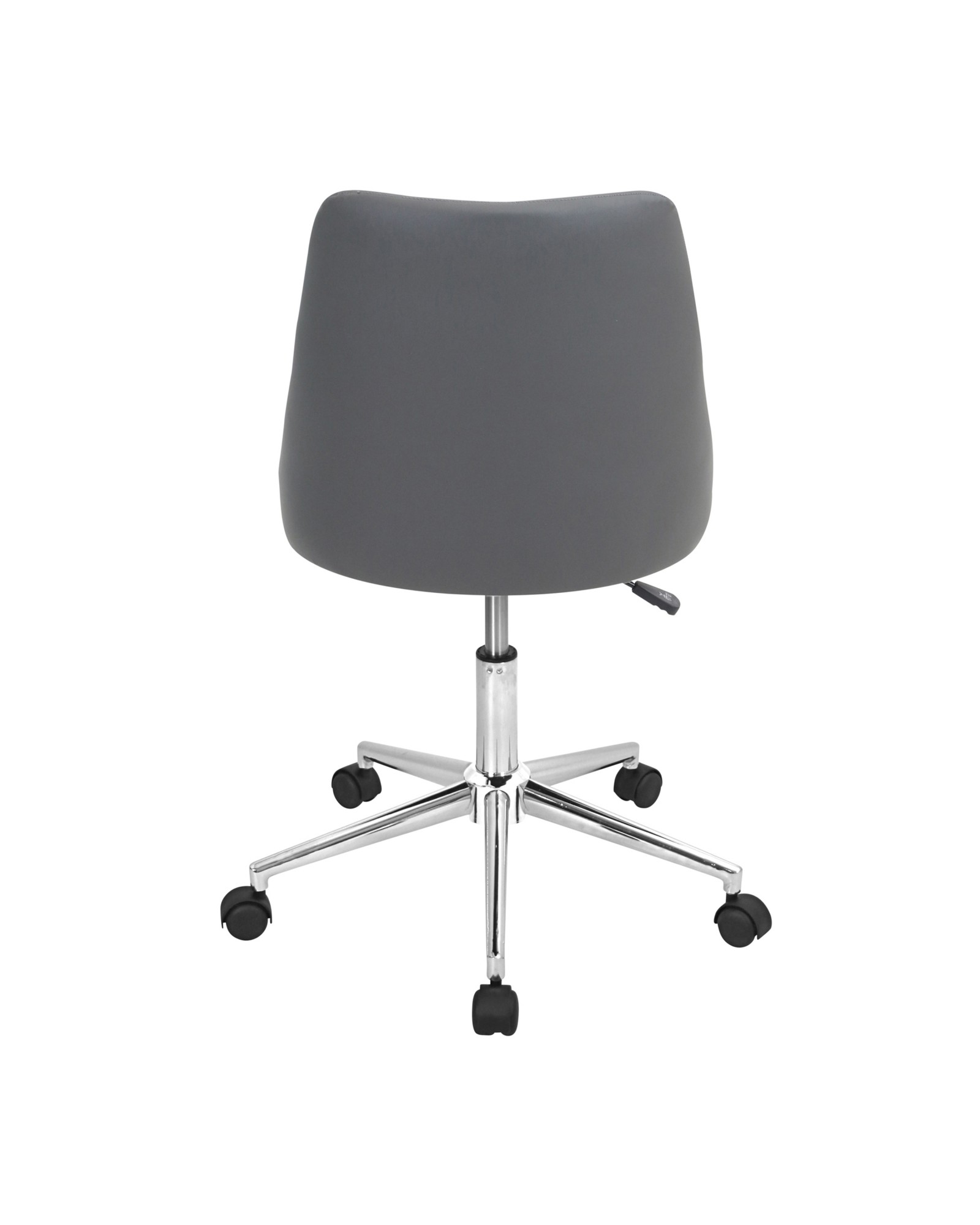 Marche Contemporary Adjustable Office Chair with Swivel in Grey Faux Leather