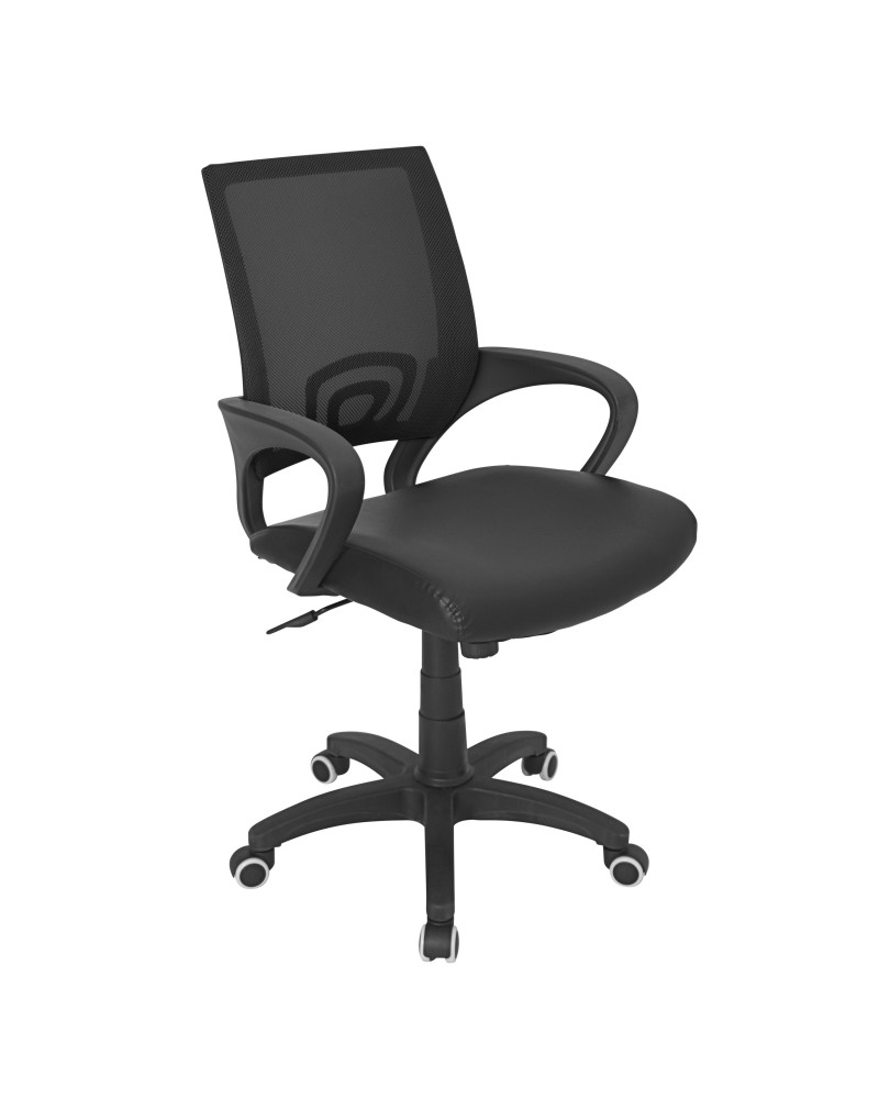 Officer Modern Adjustable Office Chair with Swivel in Black