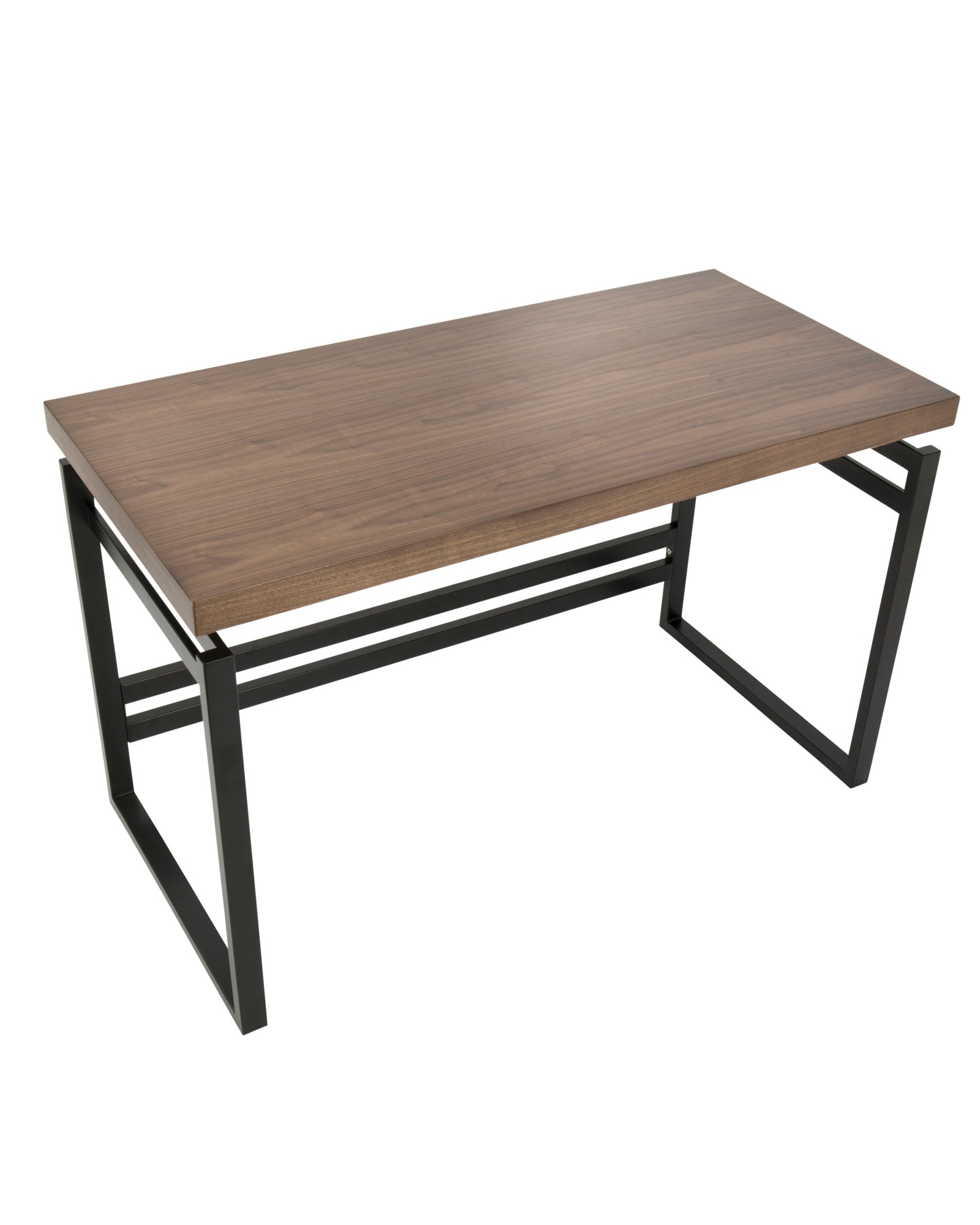 Drift Industrial Desk in Black and Walnut