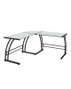 Gamma Contemporary Desk in Black Frame and White