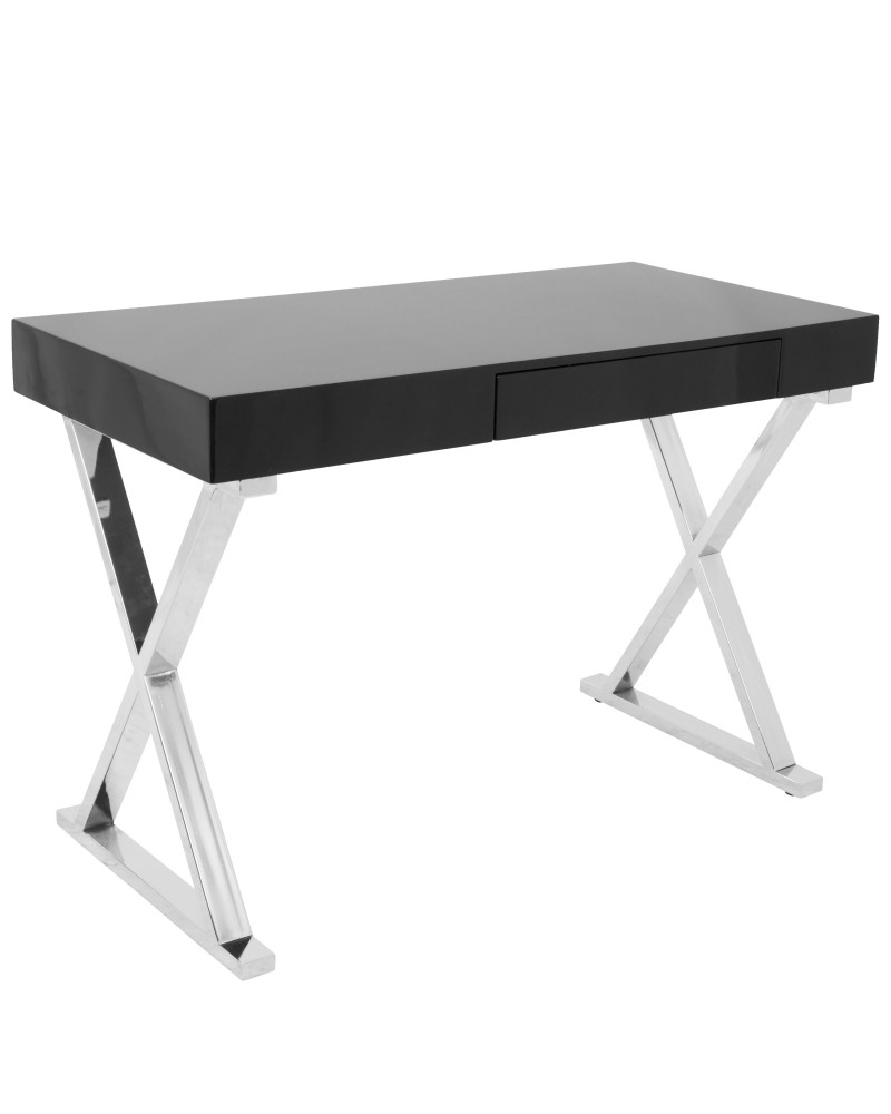 Luster Contemporary Desk in Black