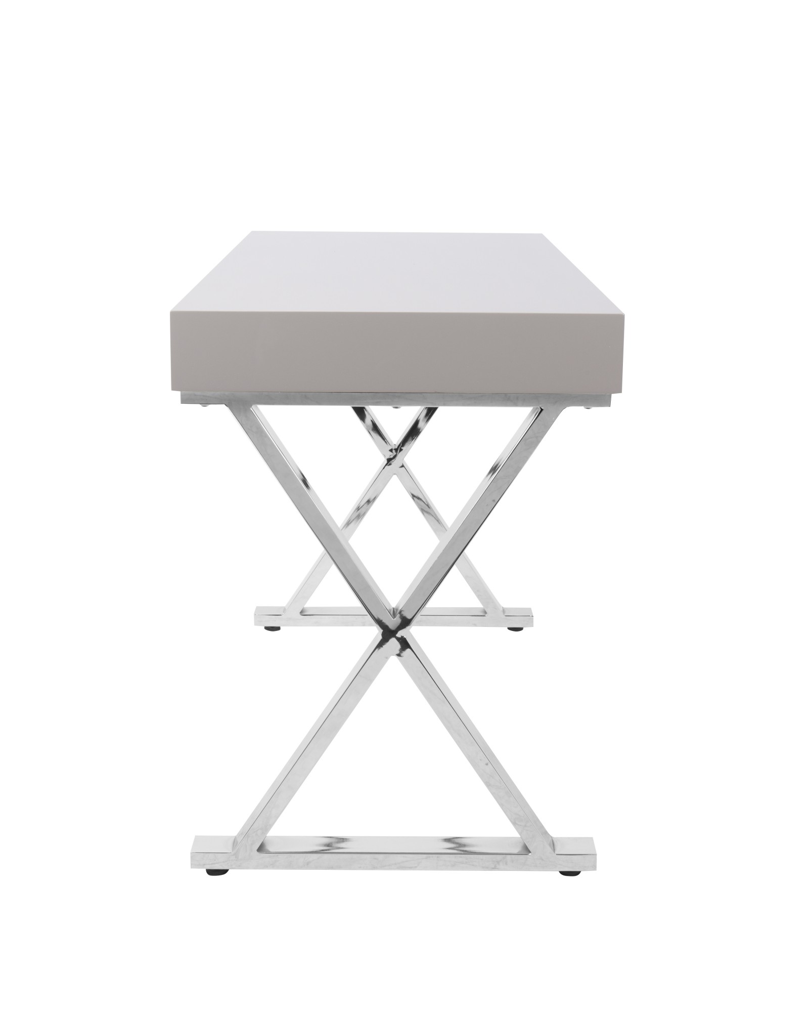 Luster Contemporary Desk in Grey