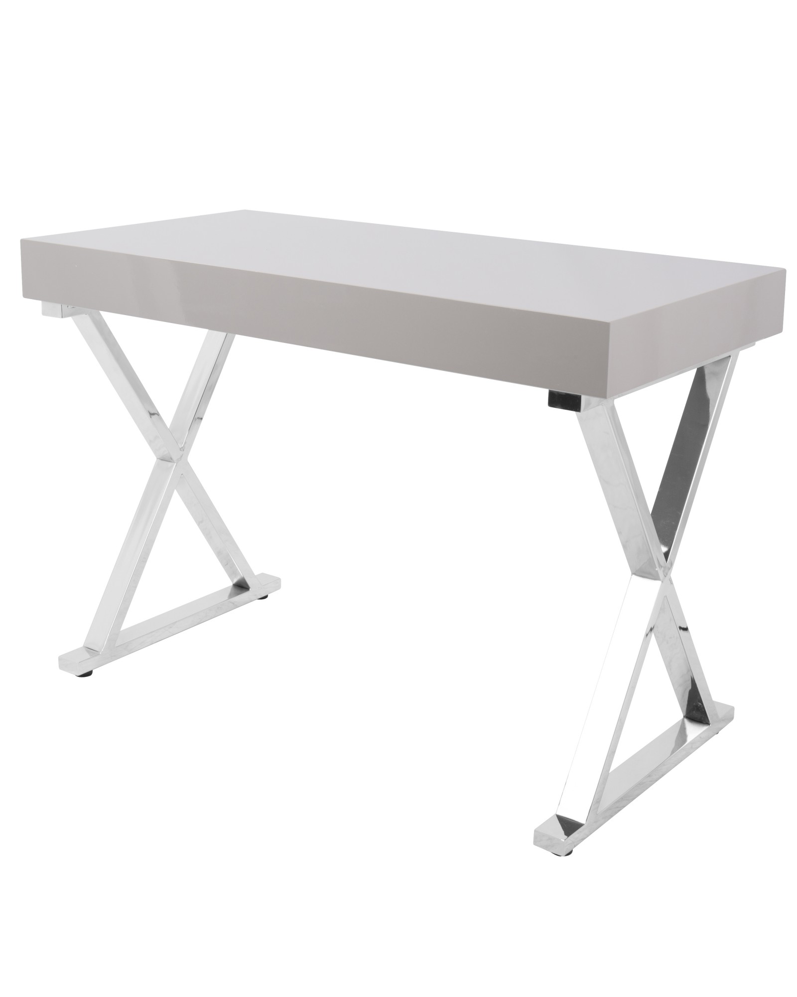 Luster Contemporary Desk in Grey