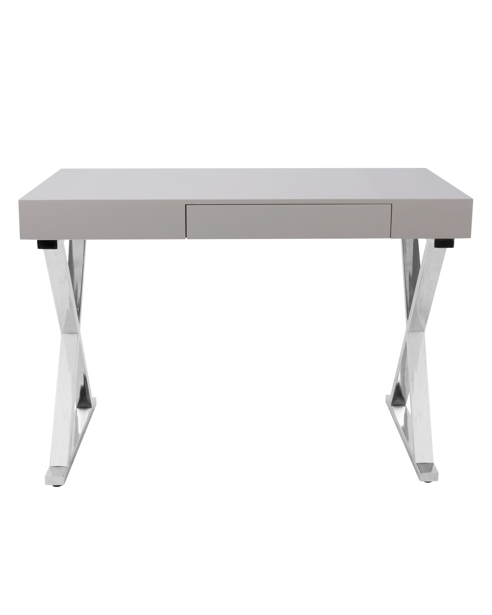 Luster Contemporary Desk in Grey