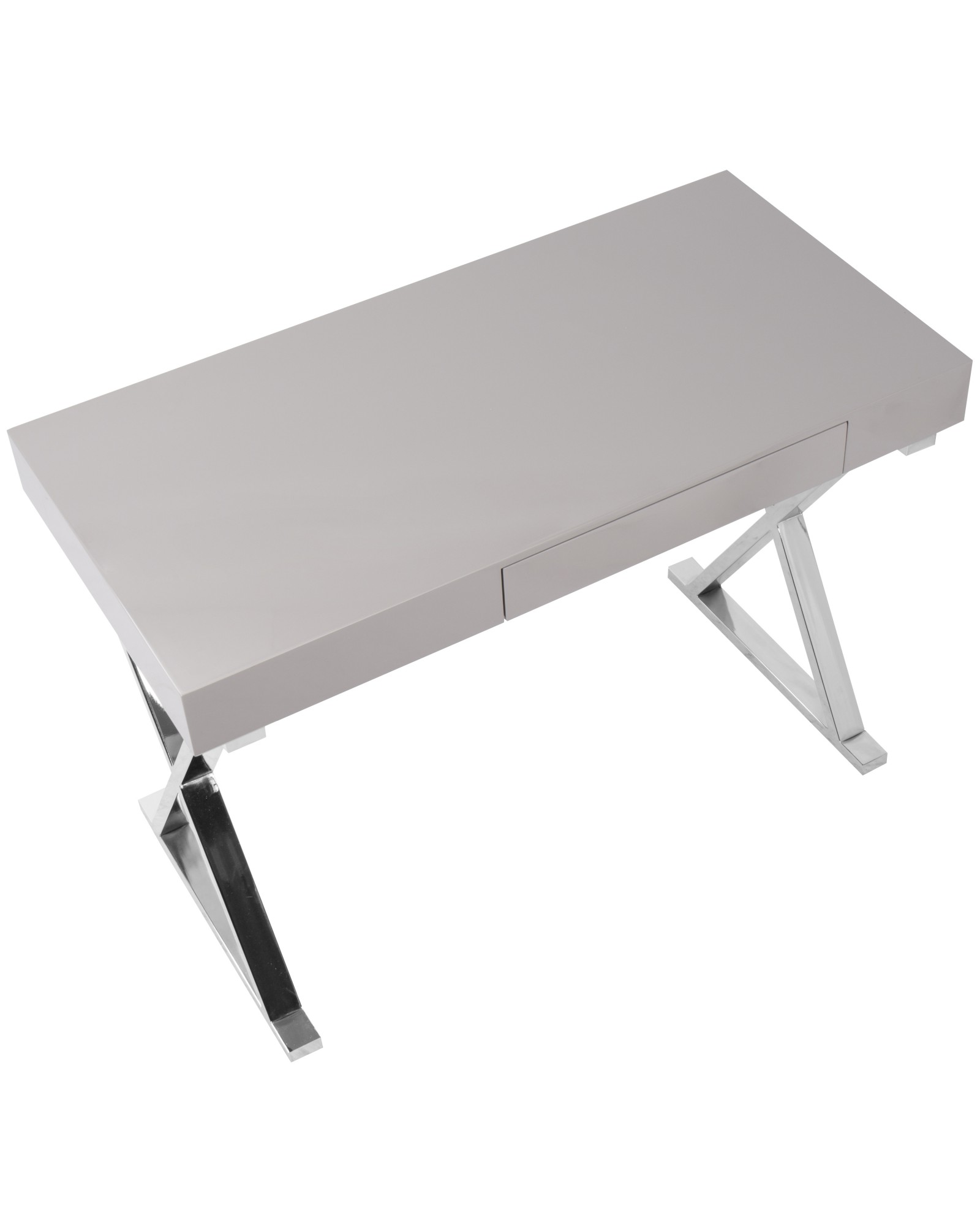 Luster Contemporary Desk in Grey