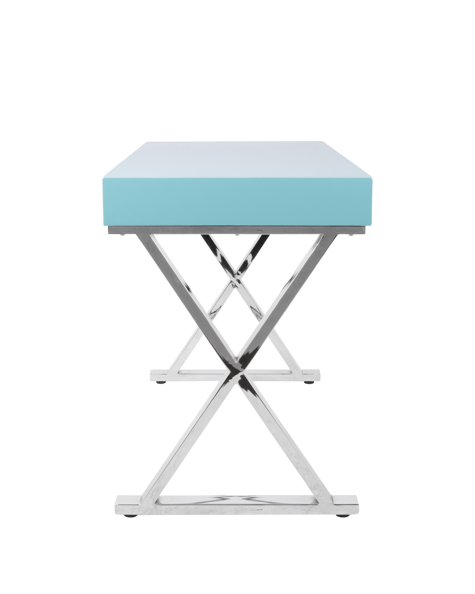 Luster Contemporary Desk in Light Blue