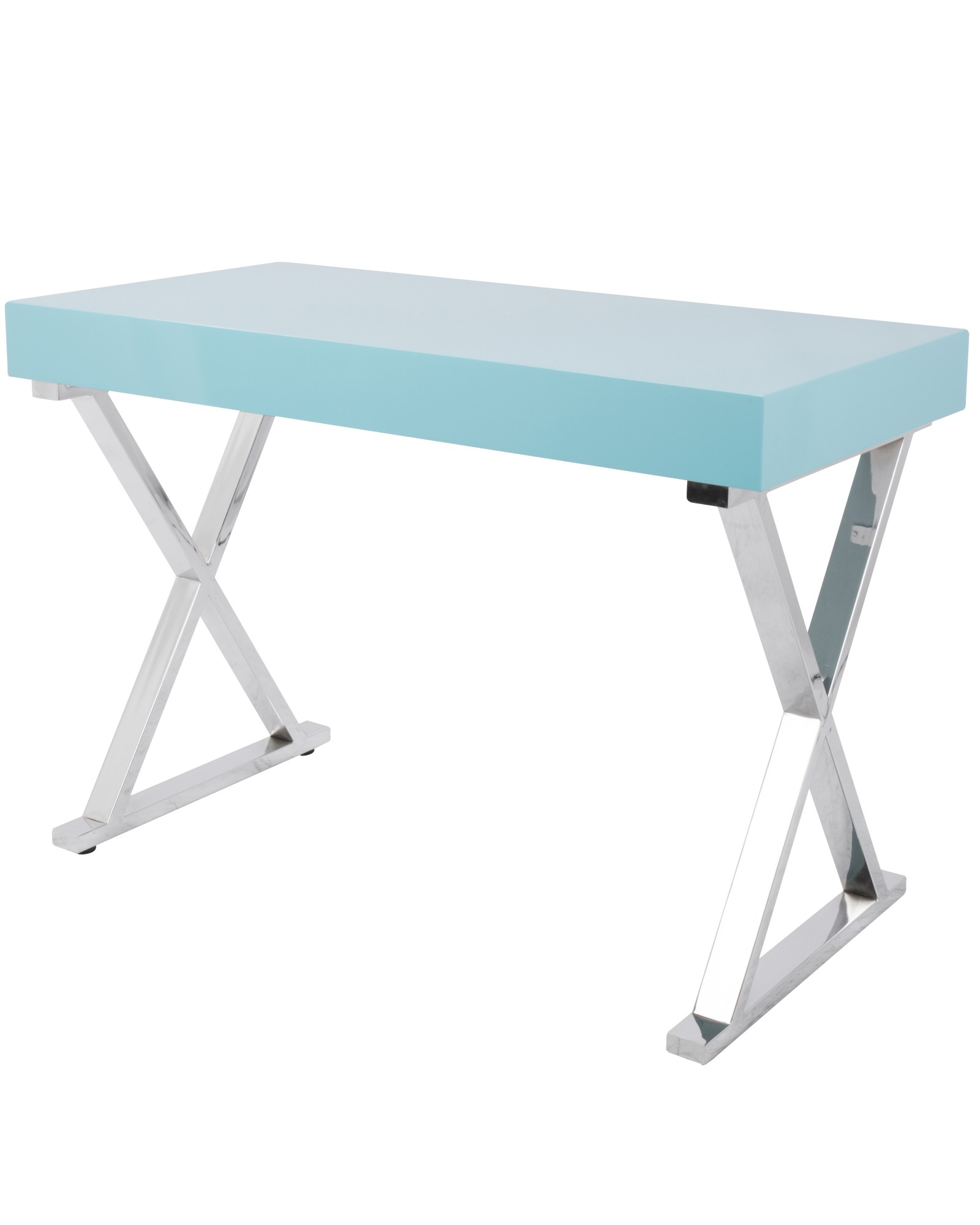 Luster Contemporary Desk in Light Blue