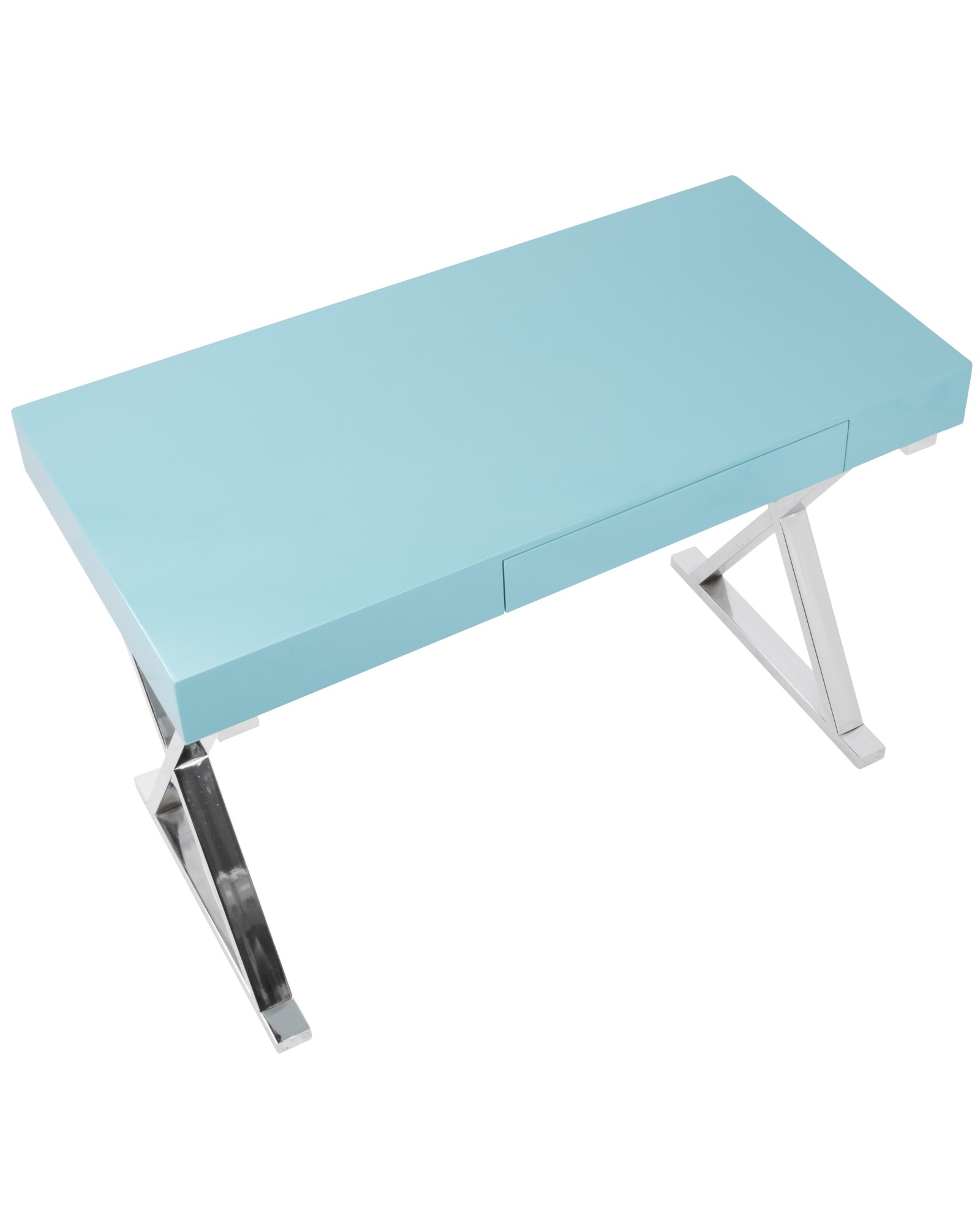 Luster Contemporary Desk in Light Blue