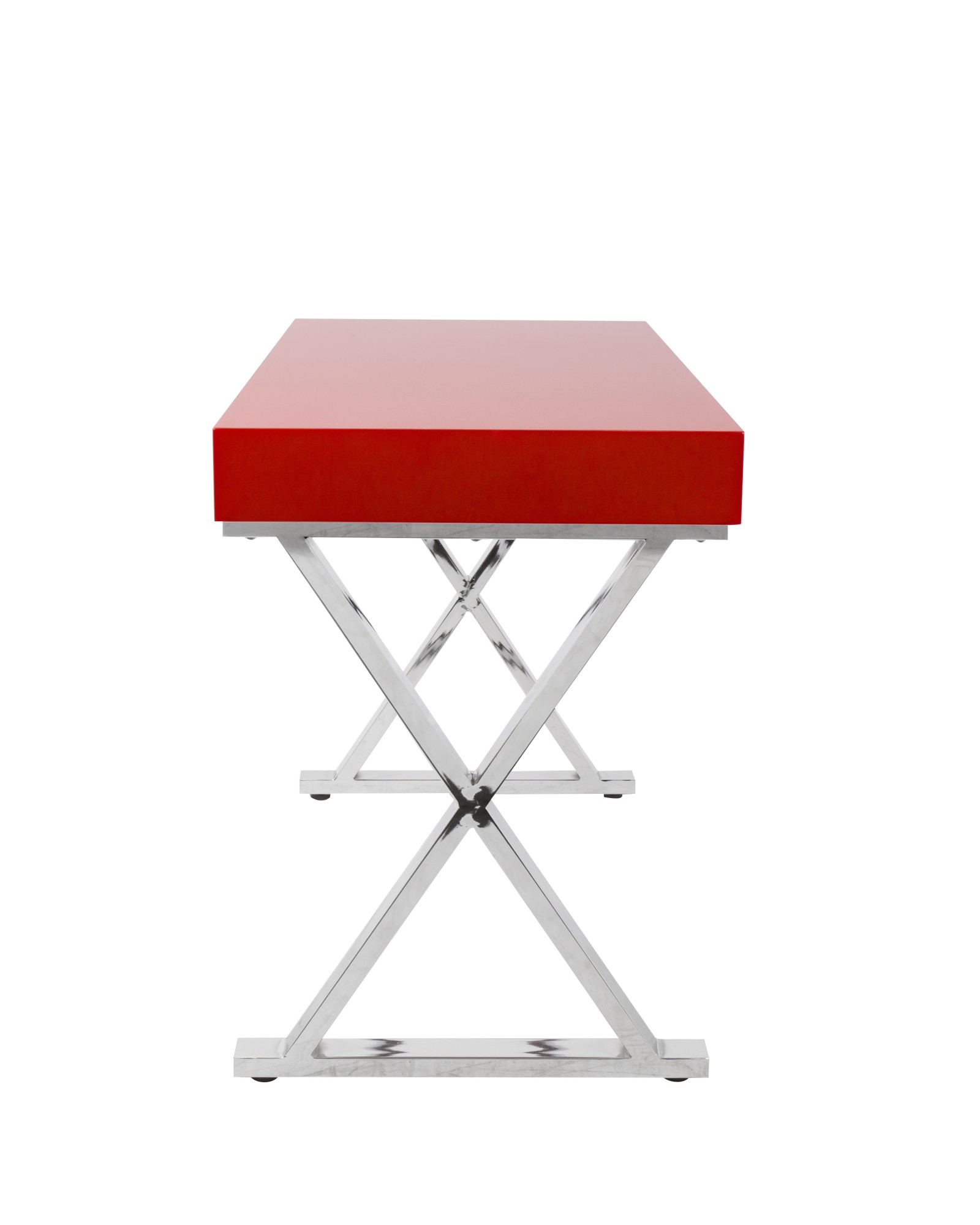 Luster Contemporary Desk in Red