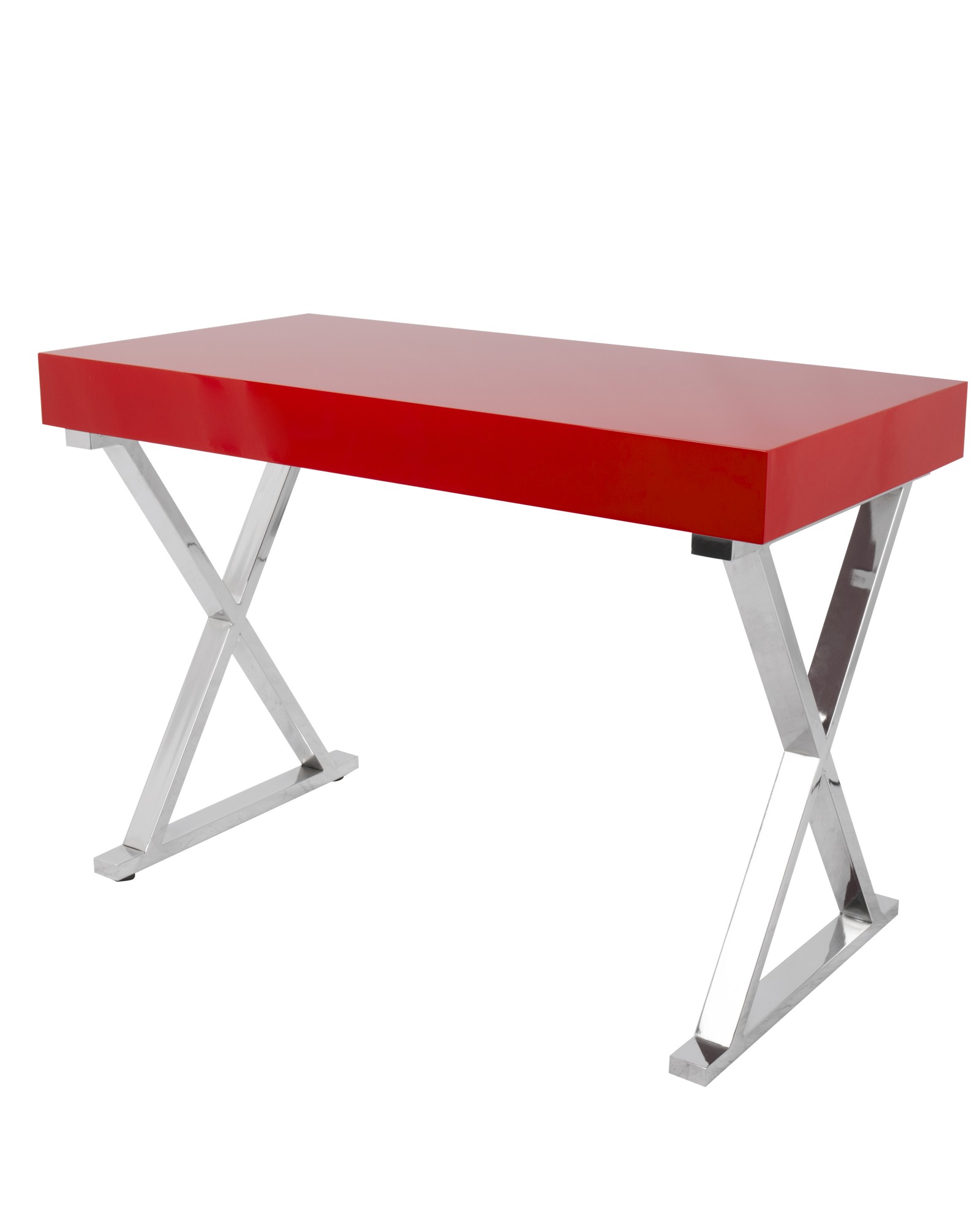 Luster Contemporary Desk in Red