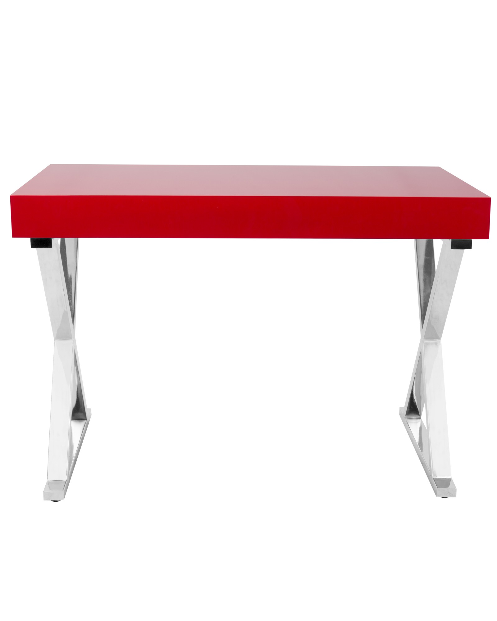 Luster Contemporary Desk in Red