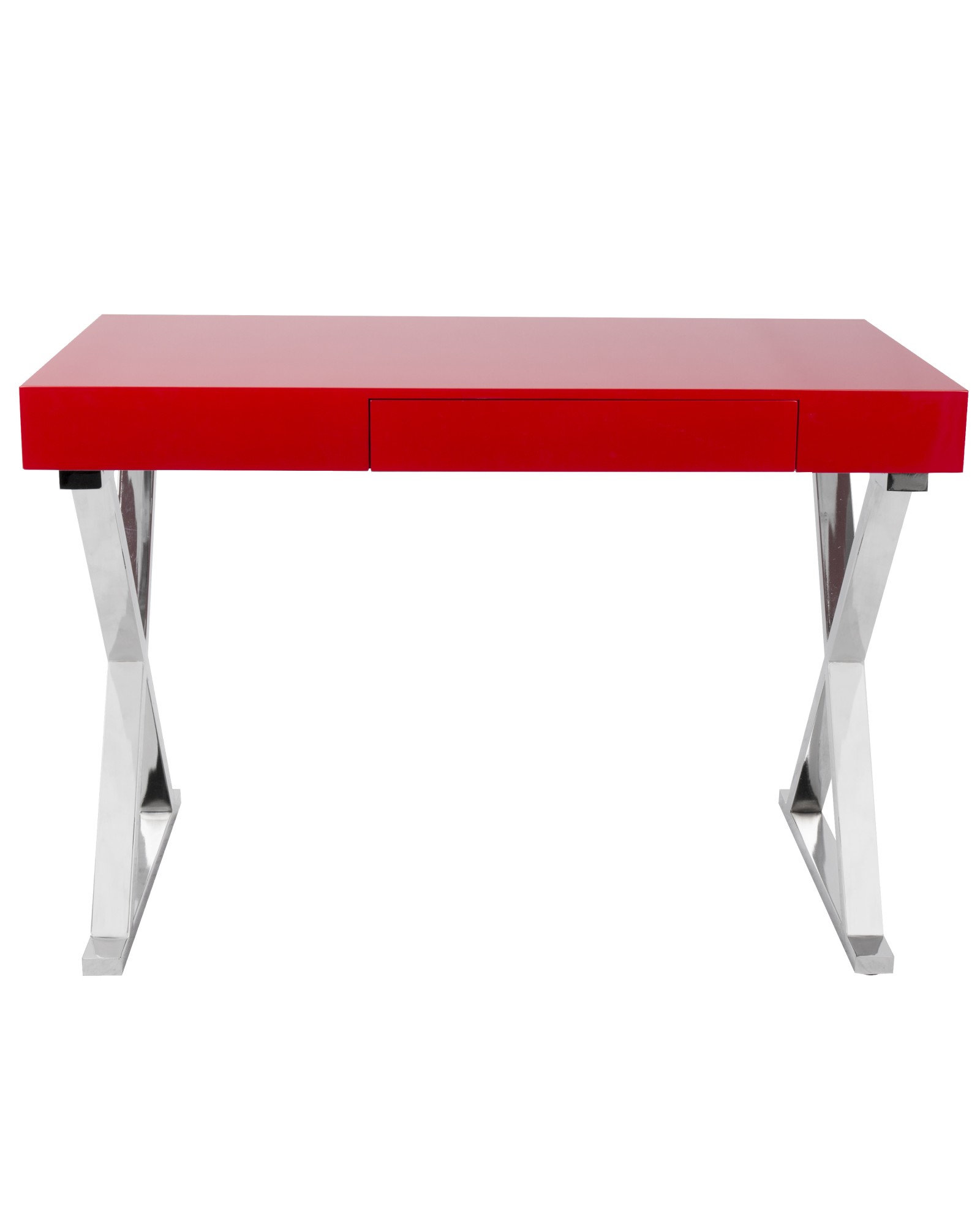 Luster Contemporary Desk in Red