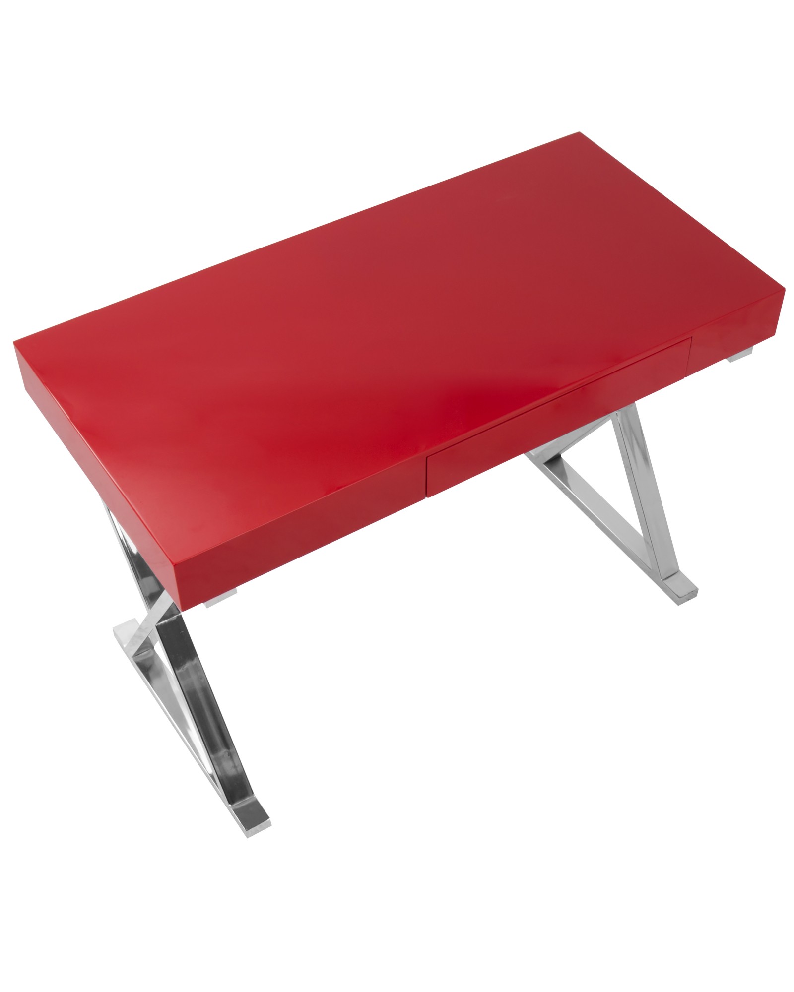 Luster Contemporary Desk in Red