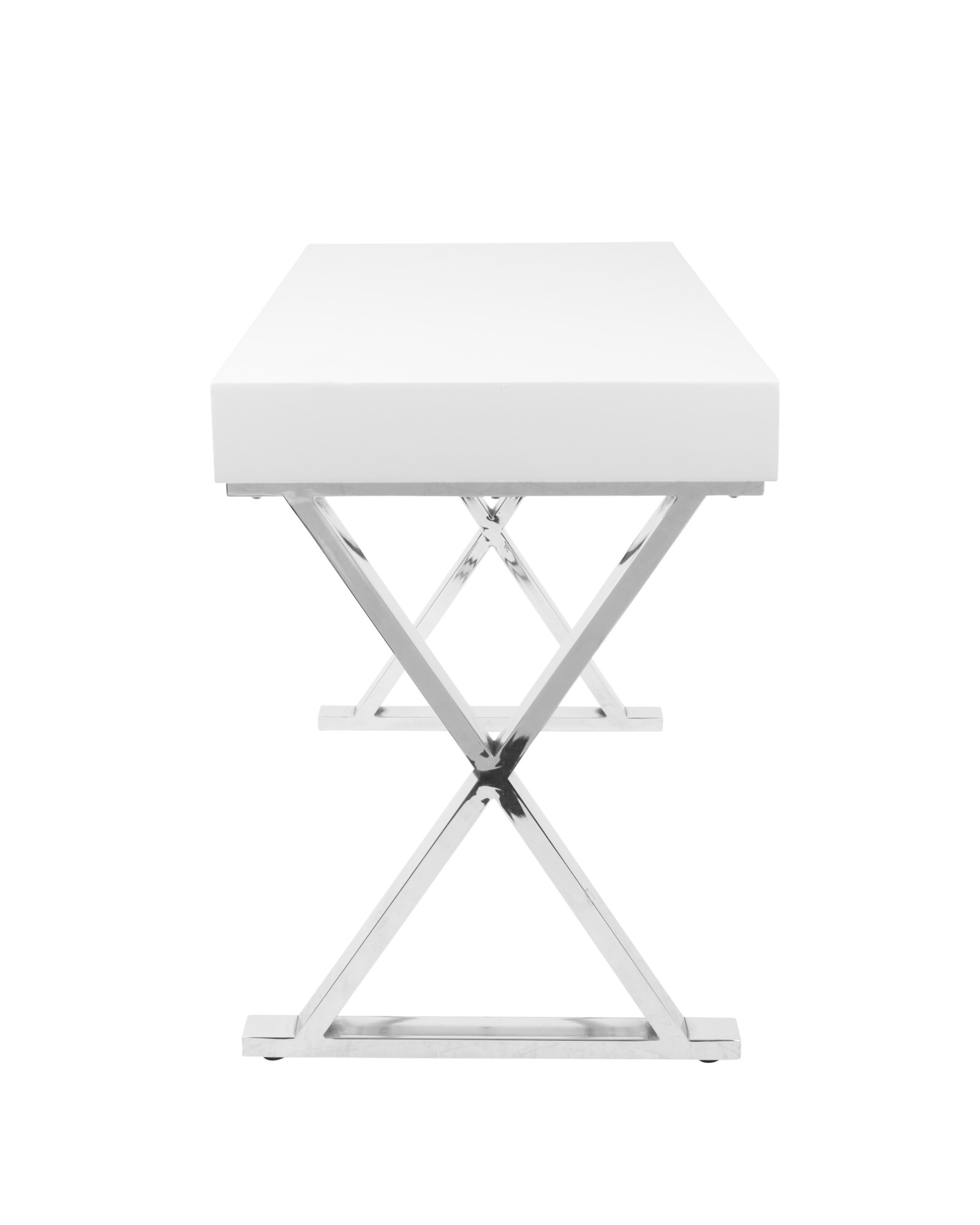 Luster Contemporary Desk in White