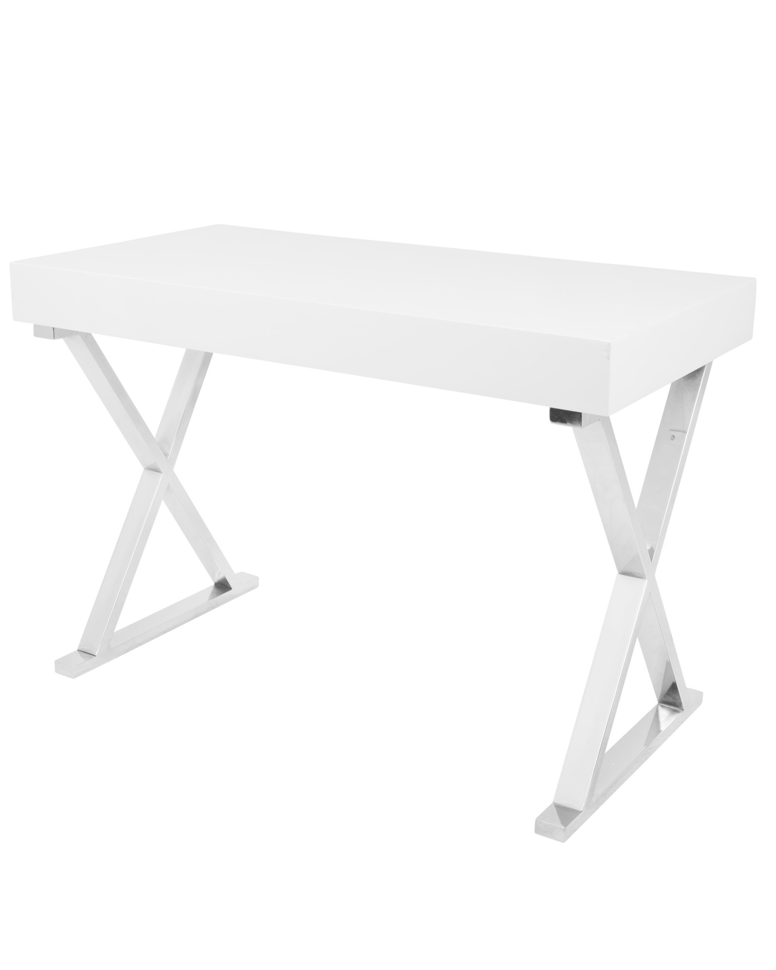 Luster Contemporary Desk in White