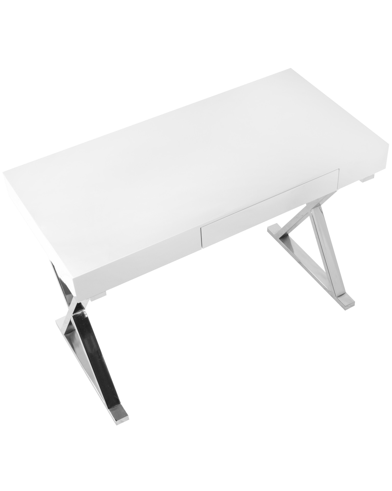 Luster Contemporary Desk in White