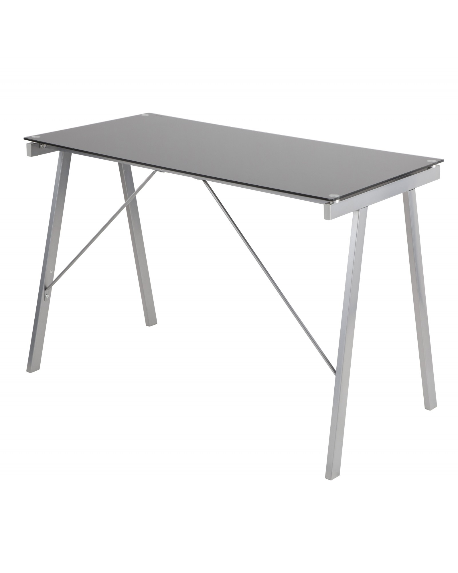 Exponent Contemporary Desk in Black and Silver