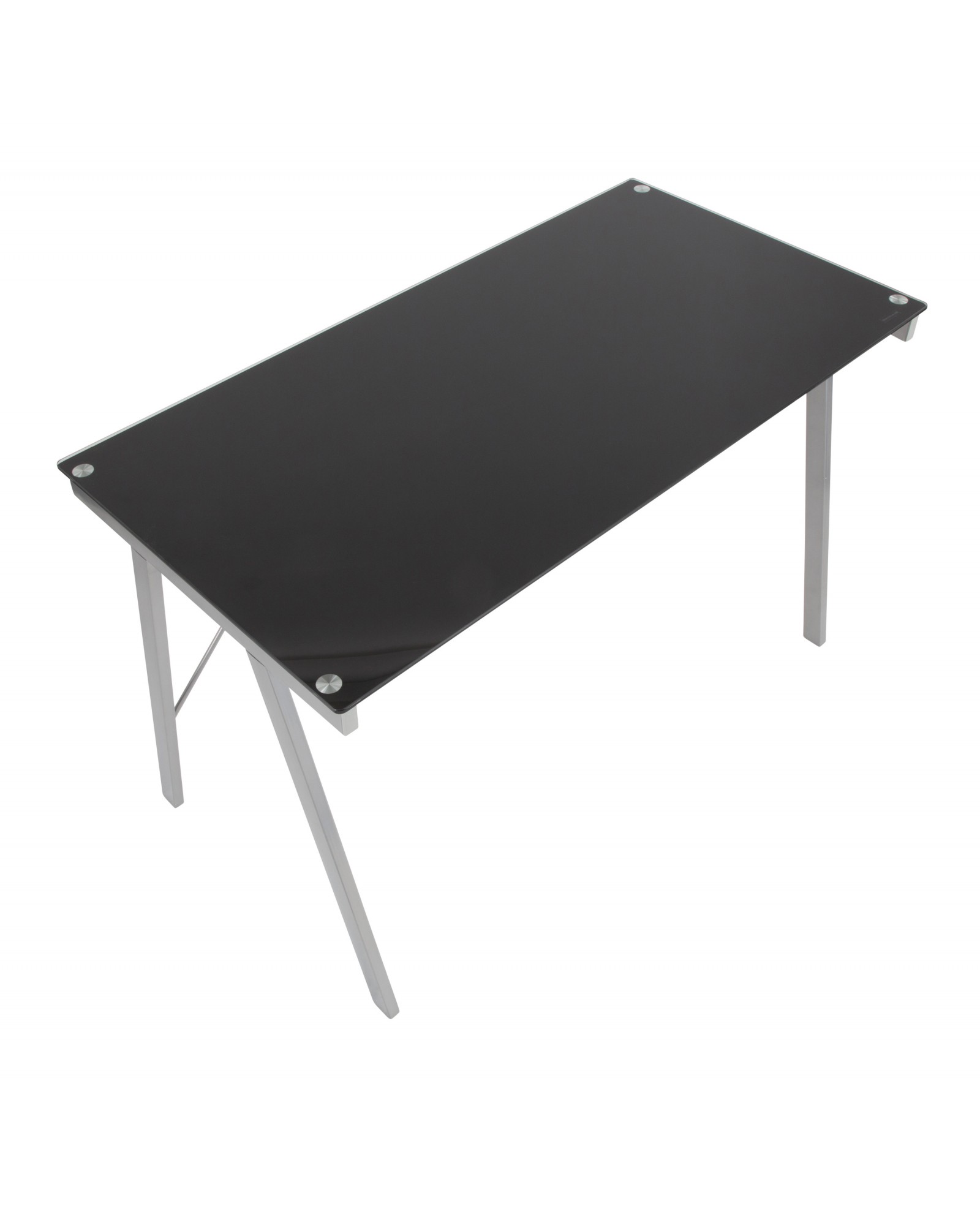 Exponent Contemporary Desk in Black and Silver