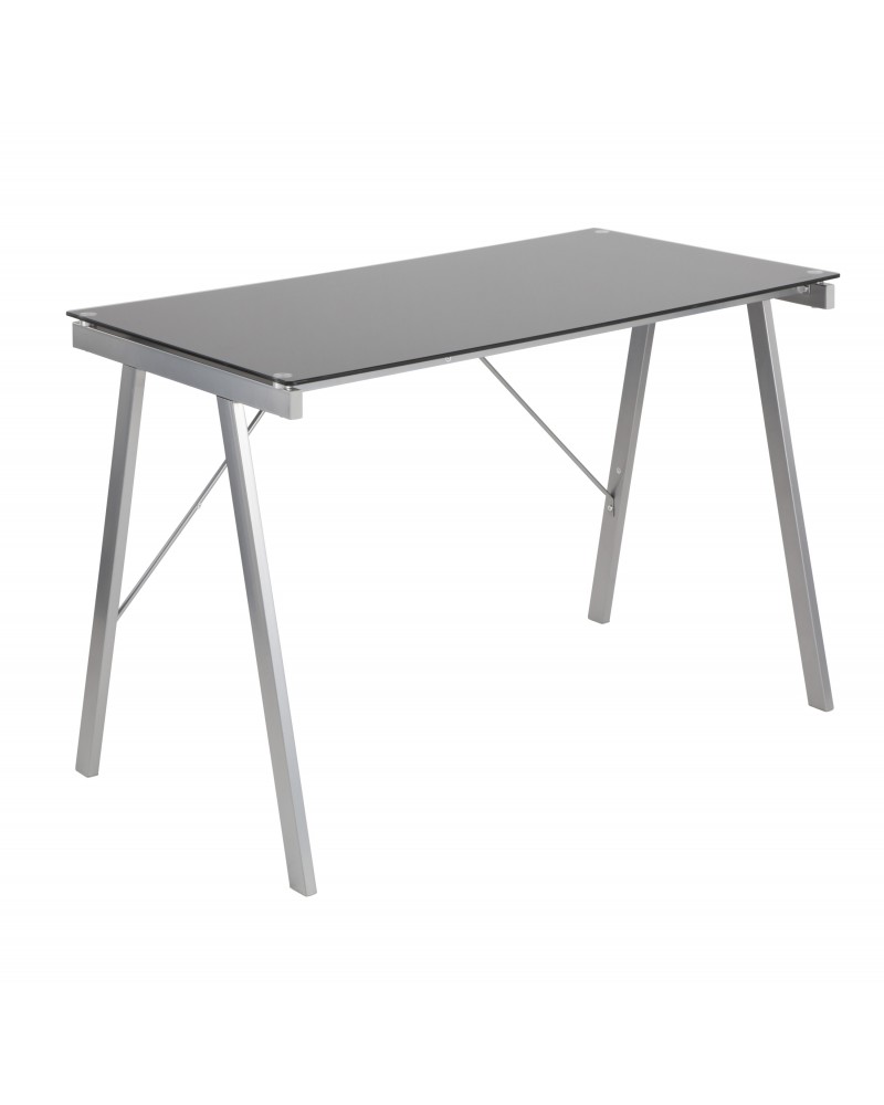 Exponent Contemporary Desk in Black and Silver