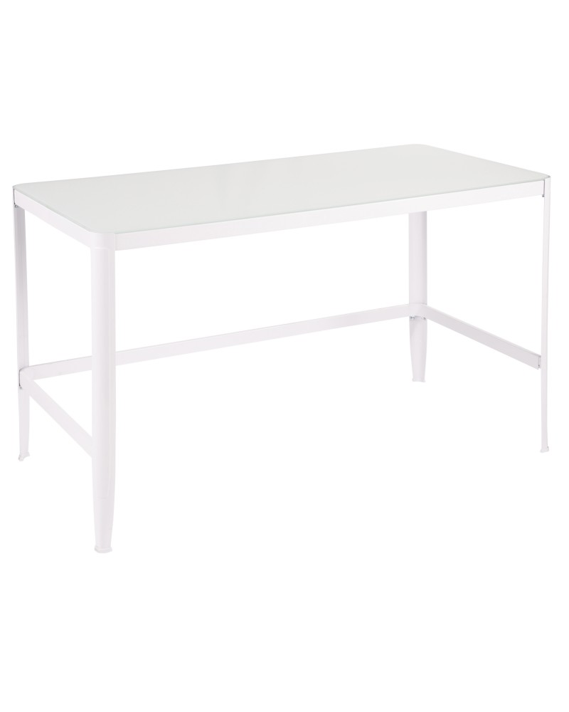 Pia Contemporary Desk in White