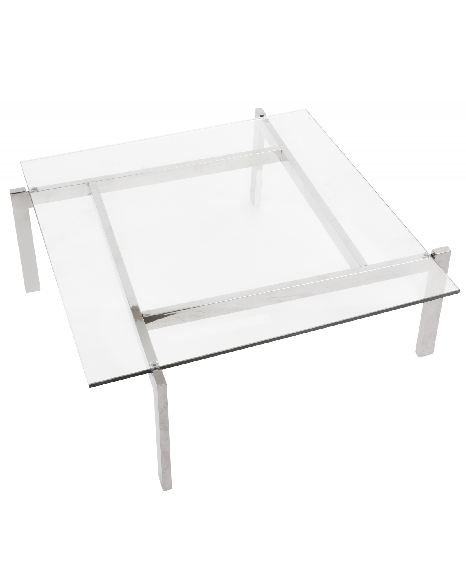 Cosmopolitan Coffee Contemporary Table in Clear