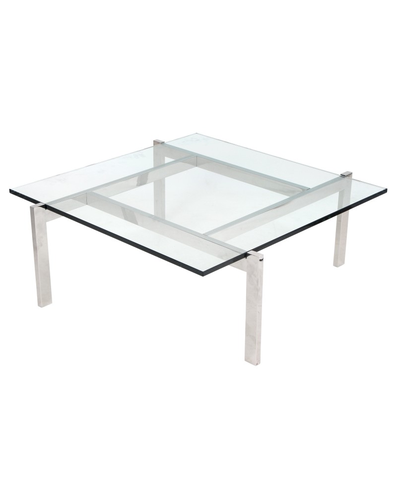 Cosmopolitan Coffee Contemporary Table in Clear
