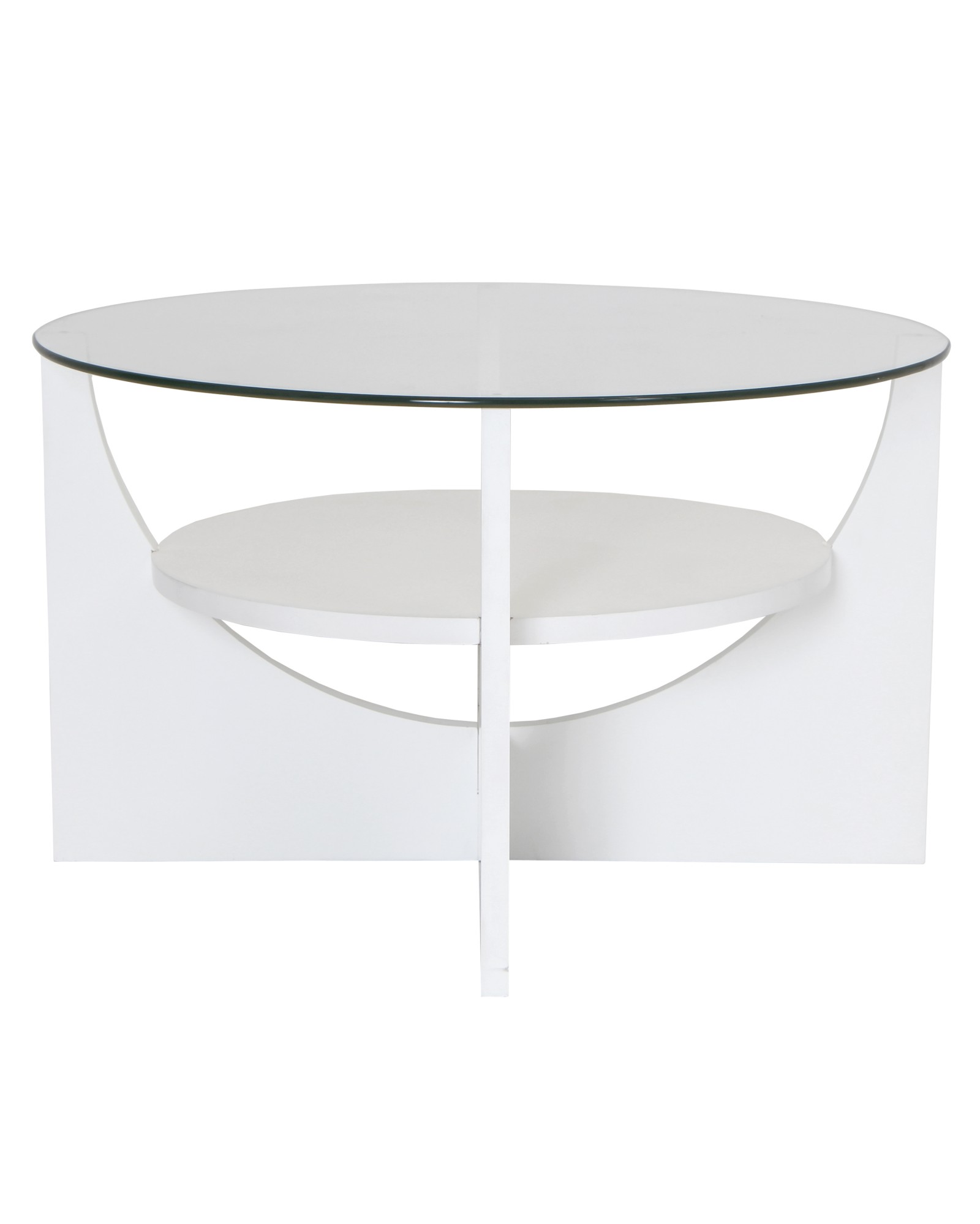 U Shaped Contemporary Coffee Table in White