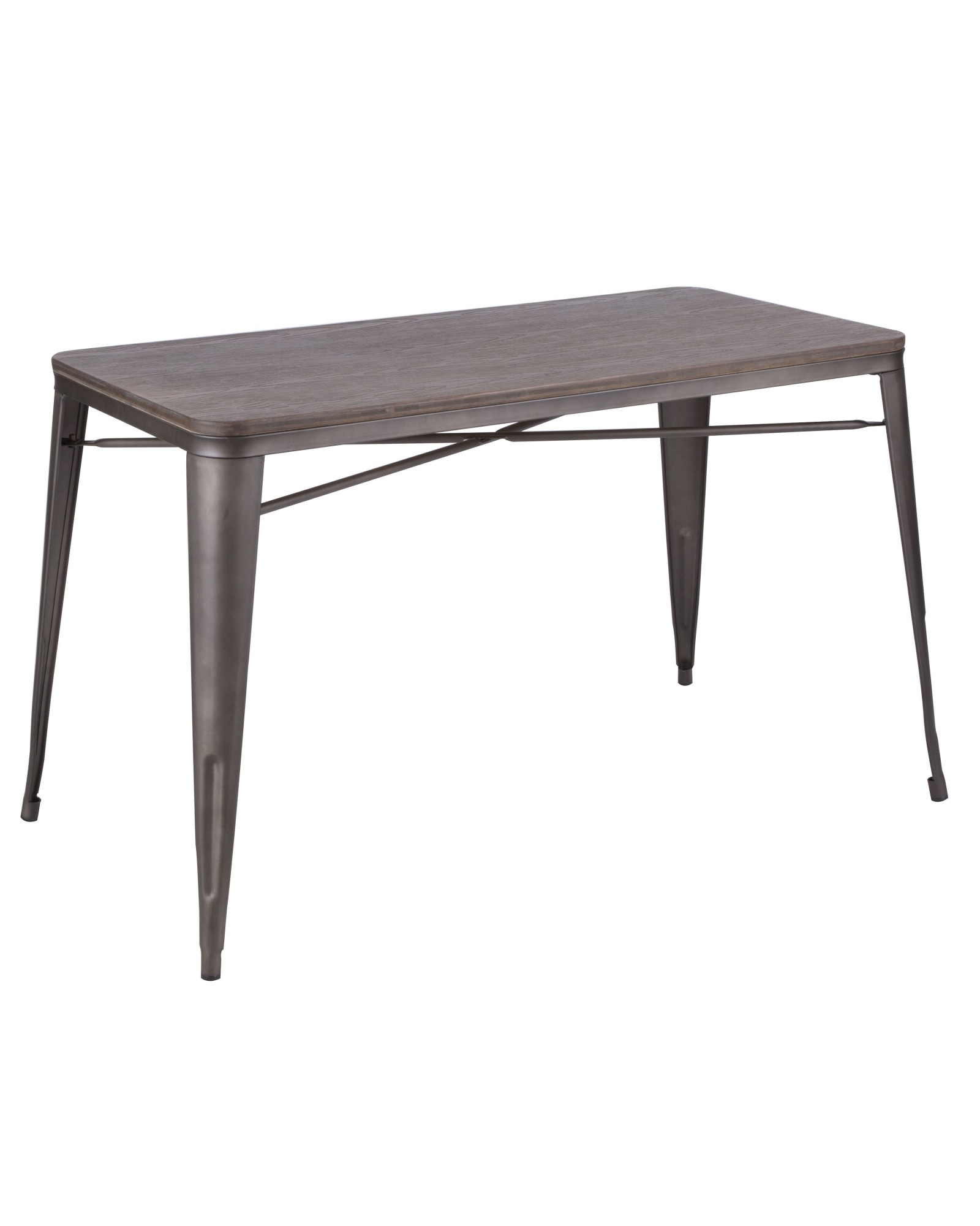 Oregon Industrial-Farmhouse Utility Table in Antique and Espresso