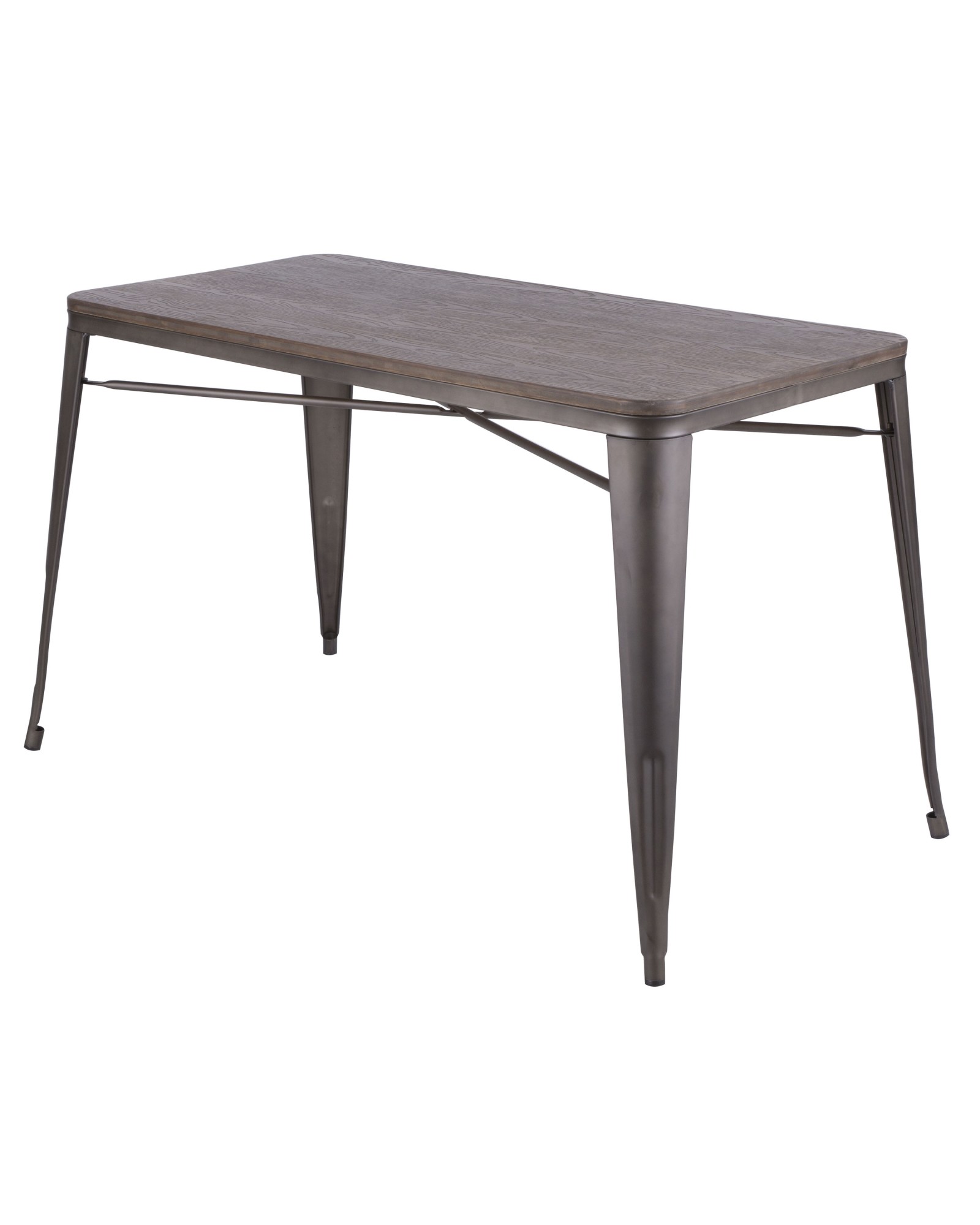 Oregon Industrial-Farmhouse Utility Table in Antique and Espresso