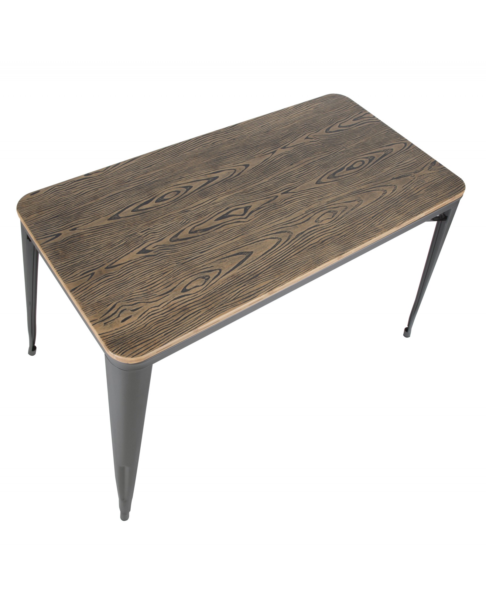 Oregon Industrial-Farmhouse Utility Table in Grey and Brown