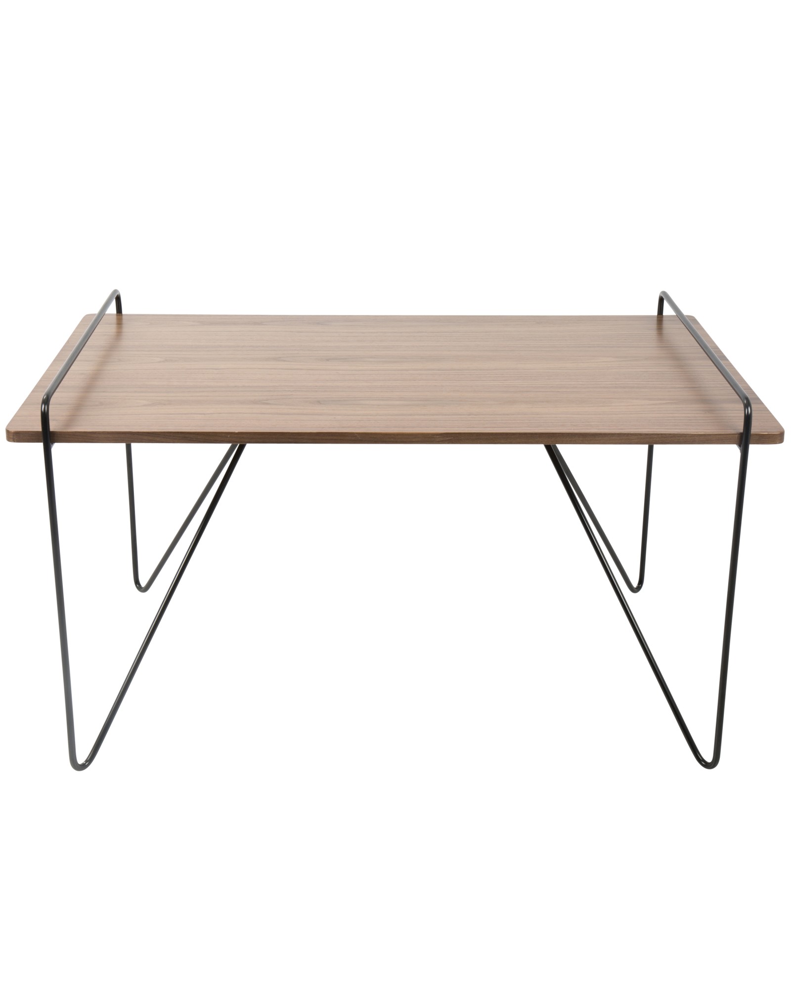 Loft Mid-Century Modern Coffee Table in Walnut and Black